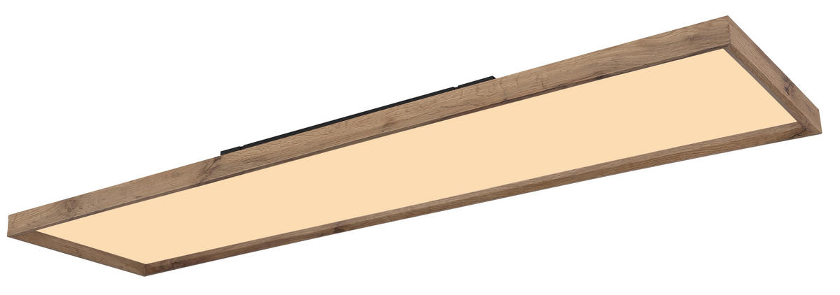 LED-DECKENLEUCHTE 36 W    120/30/8,5 cm  - Weiss/Opal, Natur, Holzwerkstoff/Kunststoff (120/30/8,5cm) - Globo