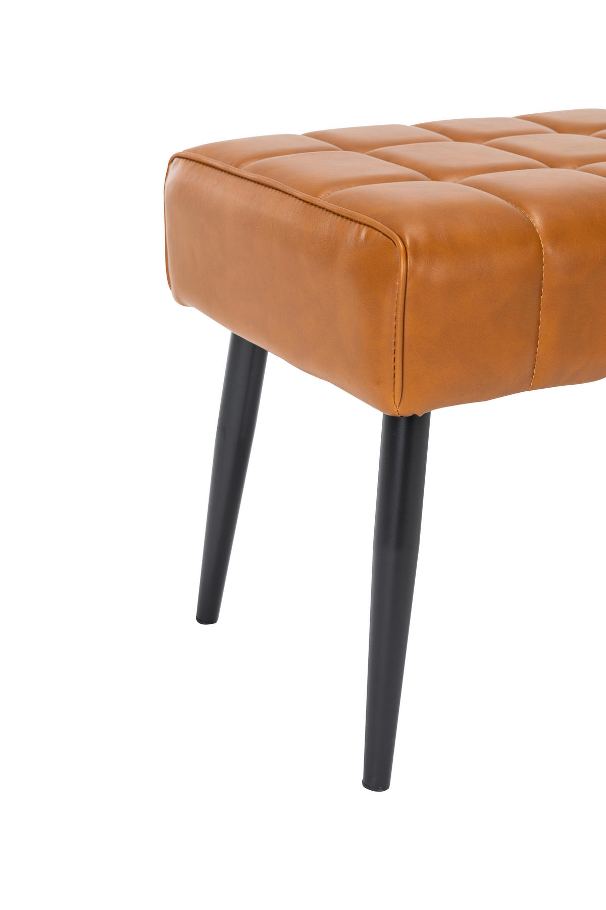 KLOP, kovina, tekstil črna, barve konjaka  - črna/barve konjaka, Trend, kovina/tekstil (113/45/38cm) - Xora