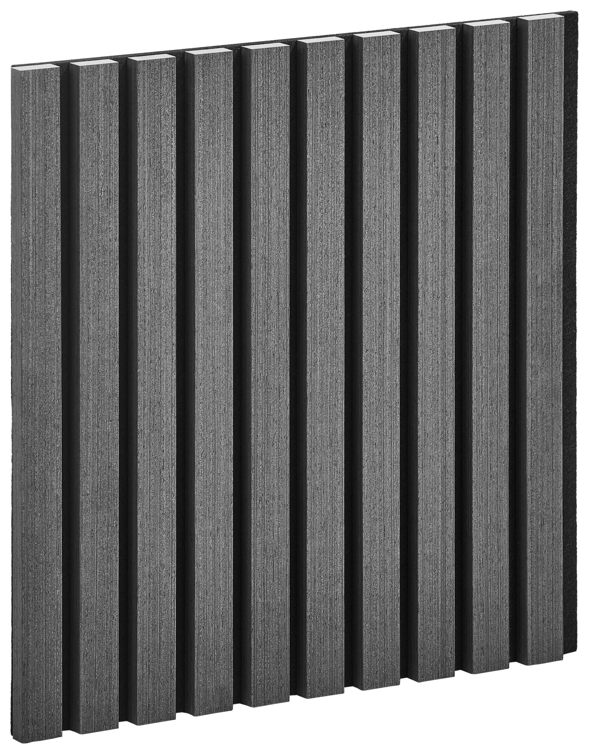 WANDPANEEL Schwarz  - Schwarz, Design, Holzwerkstoff/Kunststoff (41/41/2,1cm) - Livetastic