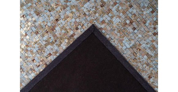 FLACHWEBETEPPICH 80/150 cm Finish 125 Beige / Gold Goldfarben, Beige  - Beige/Goldfarben, Basics, Leder/Textil (80/150cm) - Novel