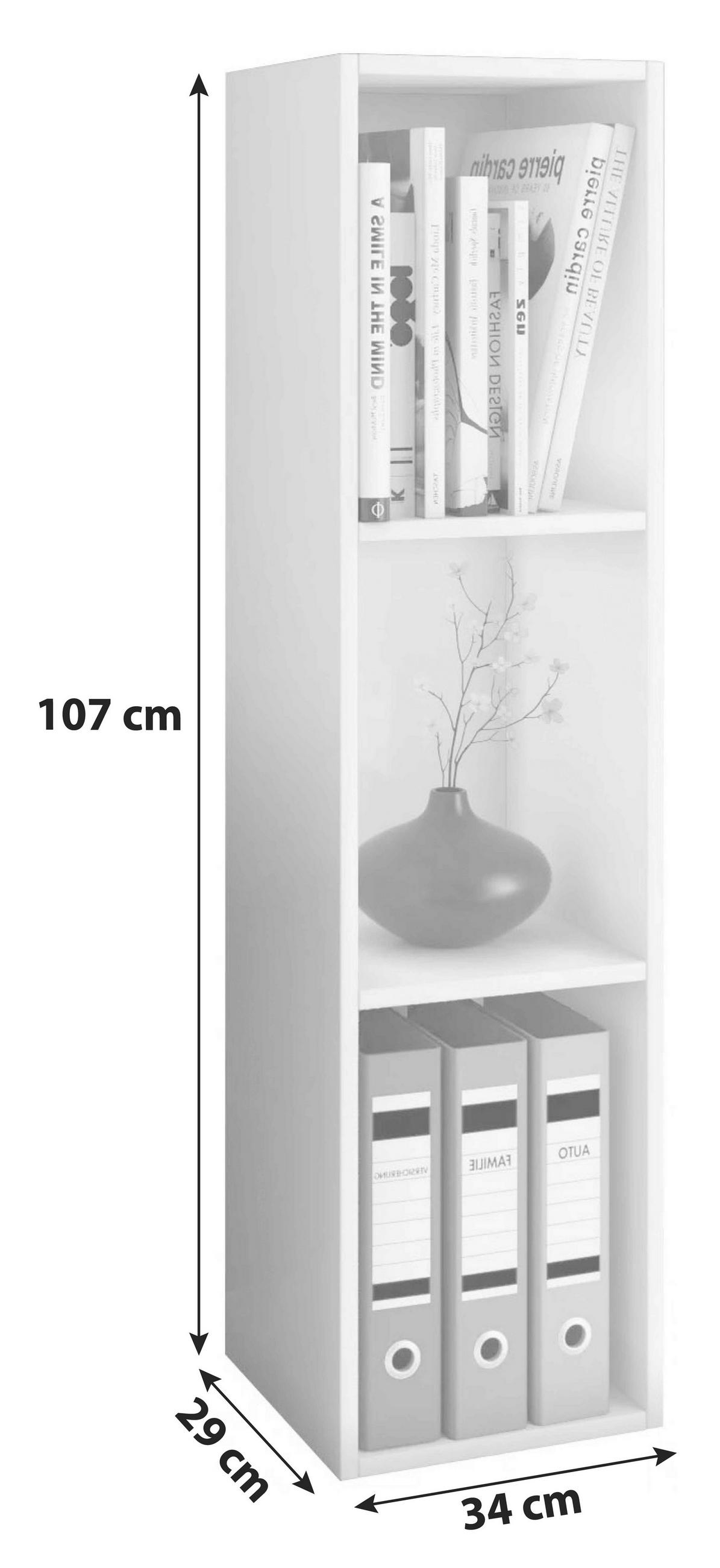 AKTENREGAL Nussbaumfarben  - Nussbaumfarben, Basics, Holzwerkstoff (34/107/29cm) - MID.YOU
