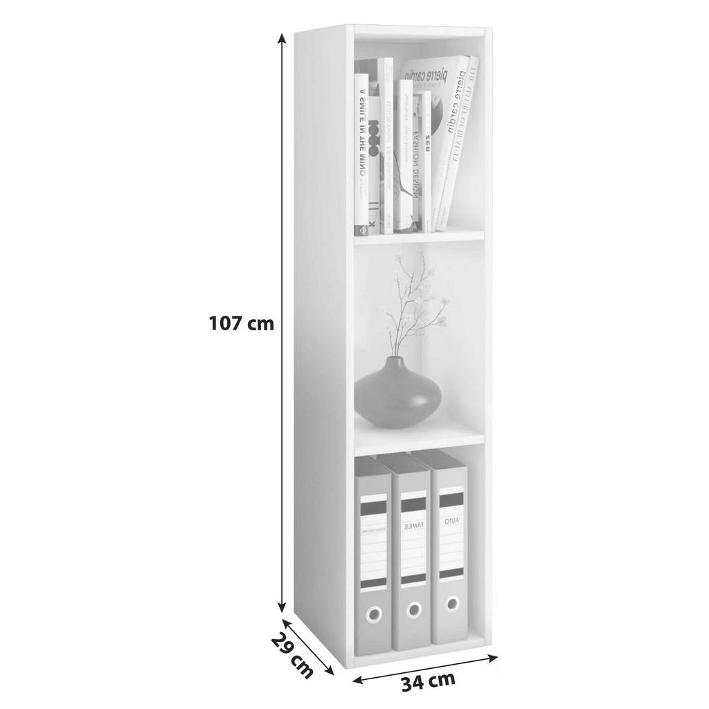 Thumbnail - Mid.you Aktenregal, Schwarz, Holzwerkstoff, 2 Fächer, 34x107x29 cm, Arbeitszimmer, Büroregale, Aktenregale