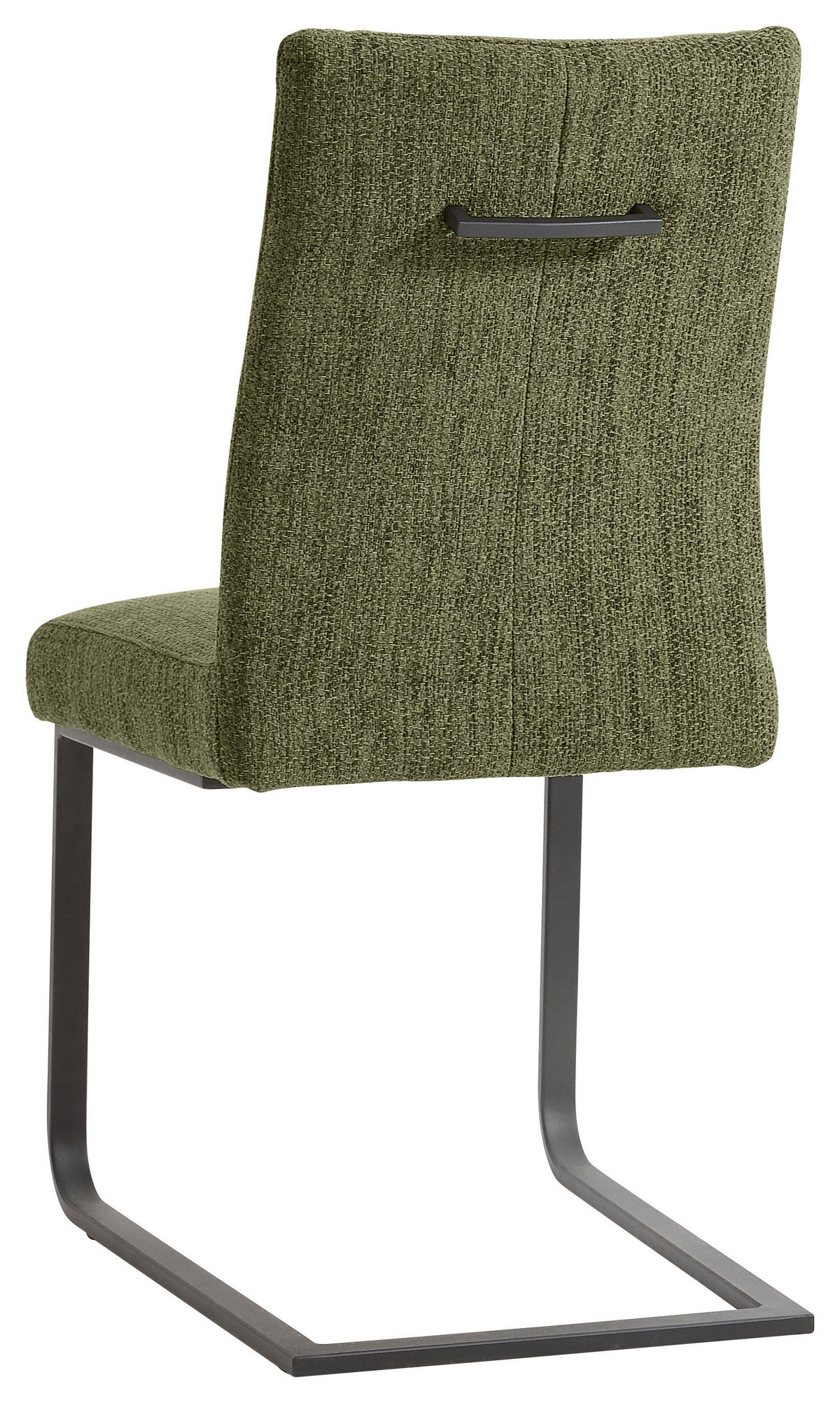 SCHWINGSTUHL  Lederauswahl, Stoffauswahl Flachgewebe  - Schwarz/Grün, Design, Textil/Metall (47/93/58cm) - Dieter Knoll
