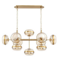 PENDELLEUCHTE 80/137,8/55,2 cm  - Messingfarben, KONVENTIONELL, Glas/Metall (80/137,8/55,2cm) - Elastica