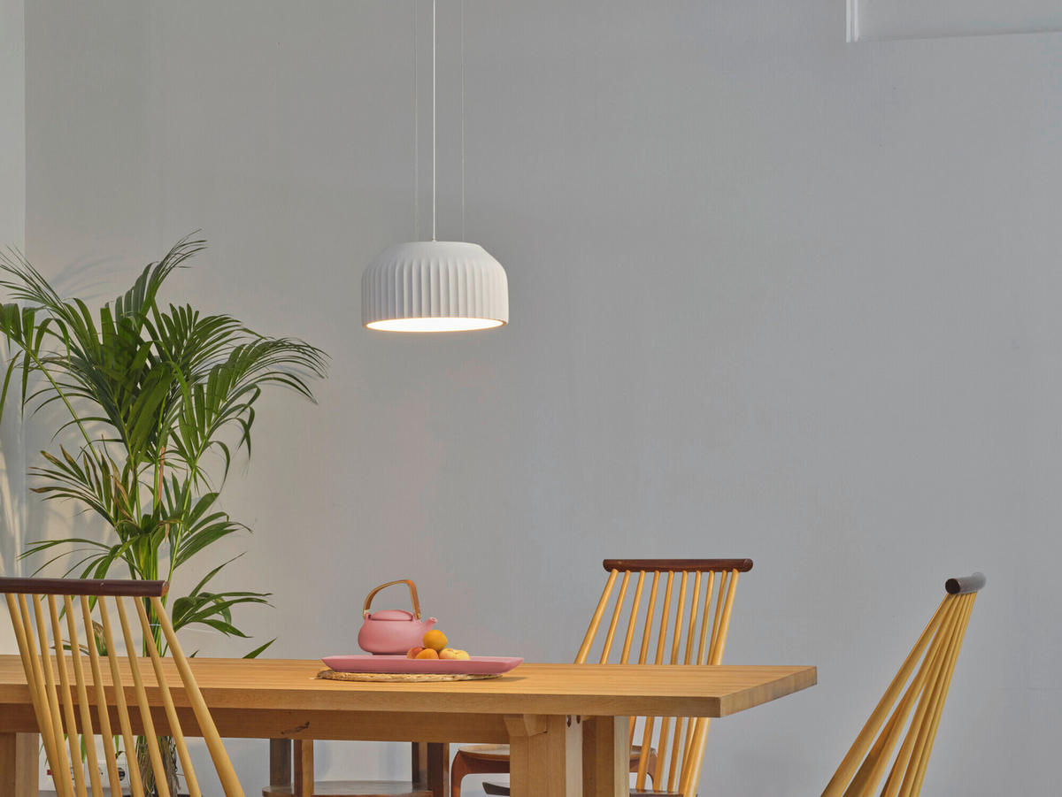 HÄNGELEUCHTE 30/120 cm  - Weiß, Basics, Stein (30/120cm) - Osram