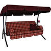 HOLLYWOODSCHAUKEL 210/160/145 cm  - Dunkelgrau/Bordeaux, Basics, Kunststoff/Textil (210/160/145cm) - Boxxx