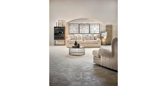 BIGSOFA Cord Naturfarben - Schwarz/Naturfarben, Design, Kunststoff/Textil (260/90/140cm) - Ambia Home