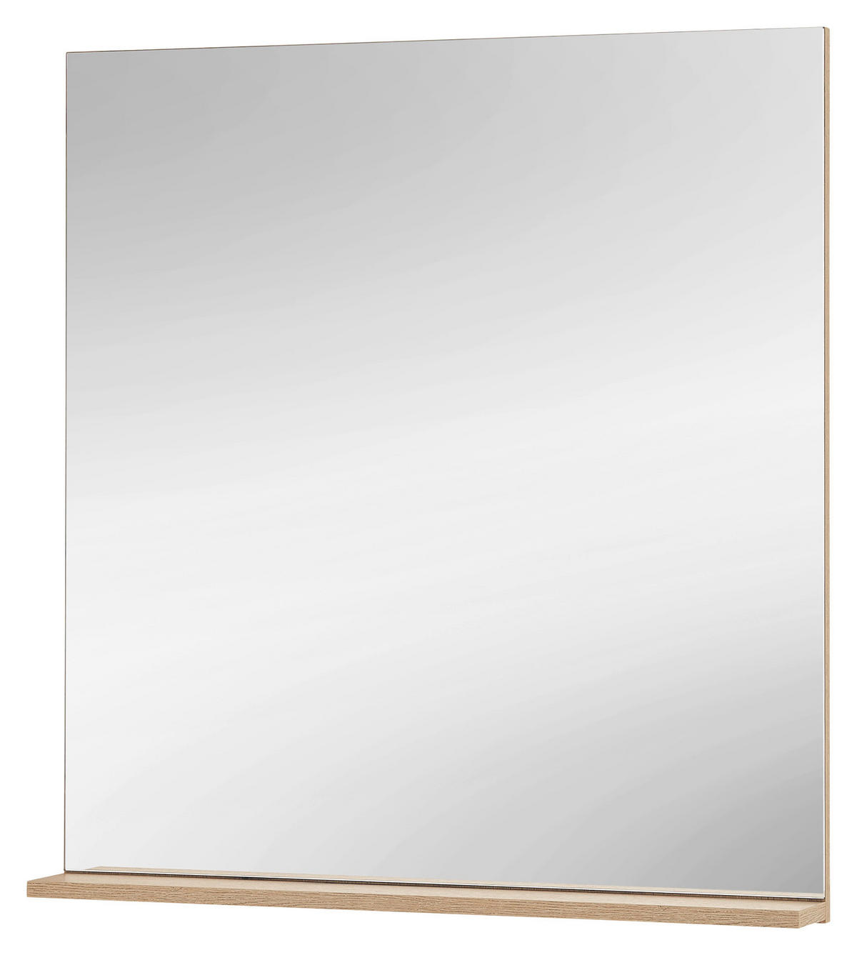 WANDSPIEGEL 80/80/10 cm  - Klar/Eichefarben, Design, Glas/Holzwerkstoff (80/80/10cm) - Modante