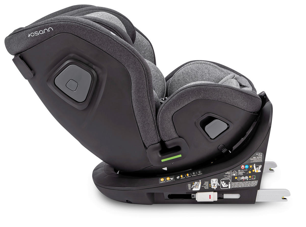 REBOARDER-KINDERSITZ FLAME360 ISOFIX  - Dunkelgrau/Hellgrau, Basics, Kunststoff/Textil (44/58/48cm) - Osann