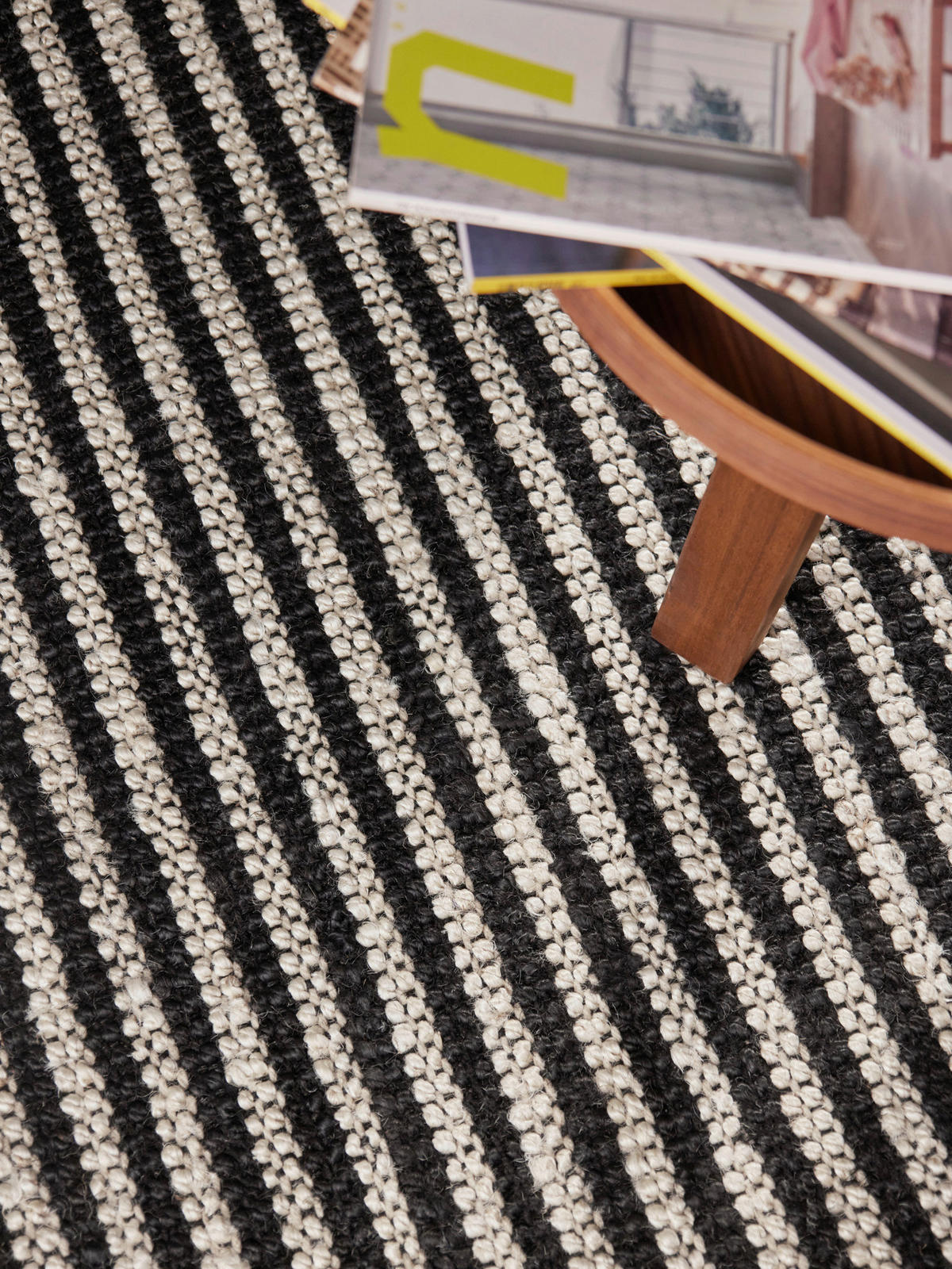 JUTETEPPICH 200/300 cm Harvest Creme, Schwarz  - Creme/Schwarz, Design, Textil (200/300cm) - Elle Decoration