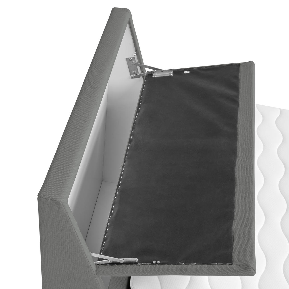 BOXSPRINGBETT 120/200 cm  in Grau  - Schwarz/Grau, MODERN, Holz/Textil (120/200cm) - MID.YOU