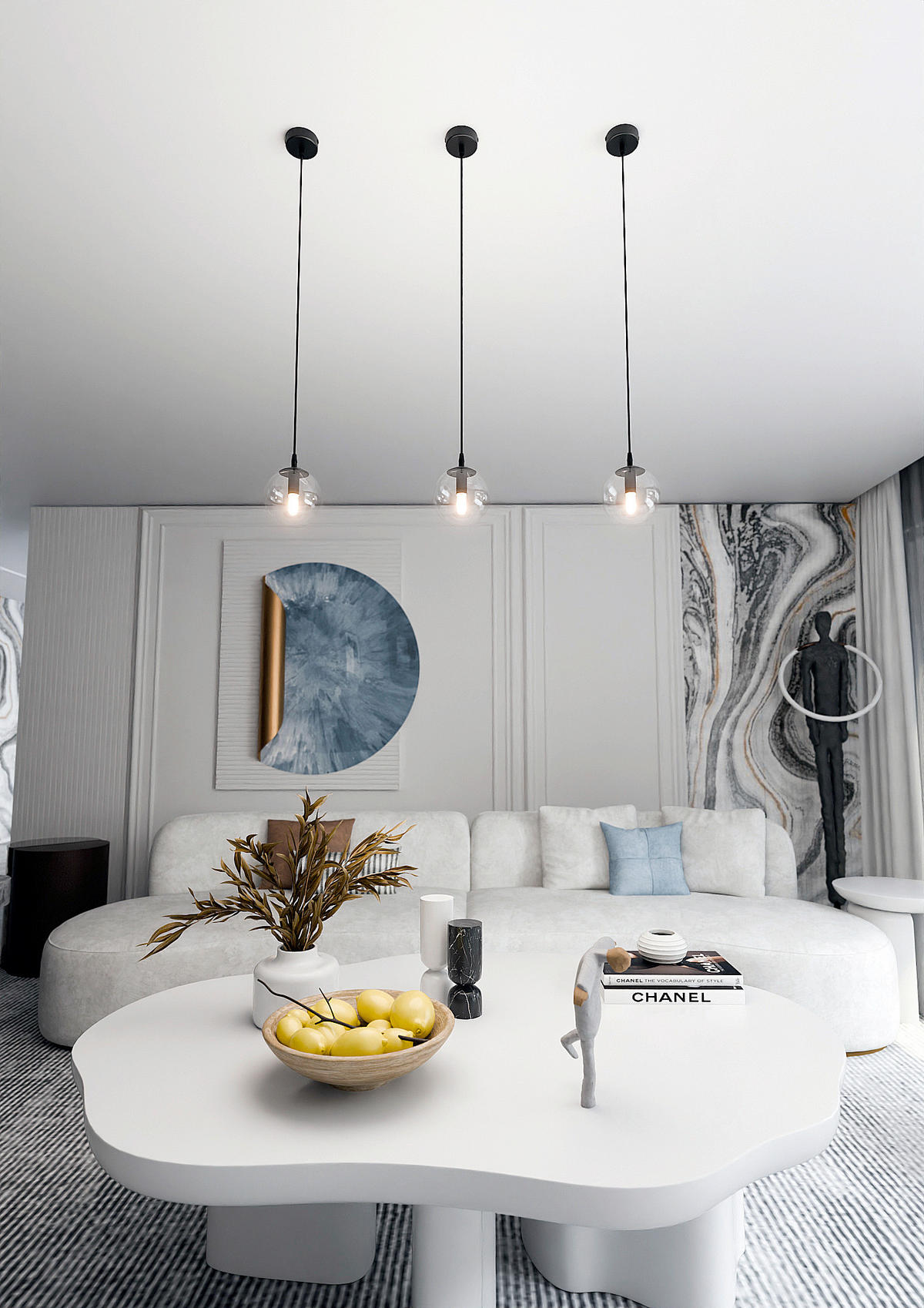 HÄNGELEUCHTE  12/8/100 cm    - Schwarz, KONVENTIONELL, Glas/Metall (12/8/100cm)