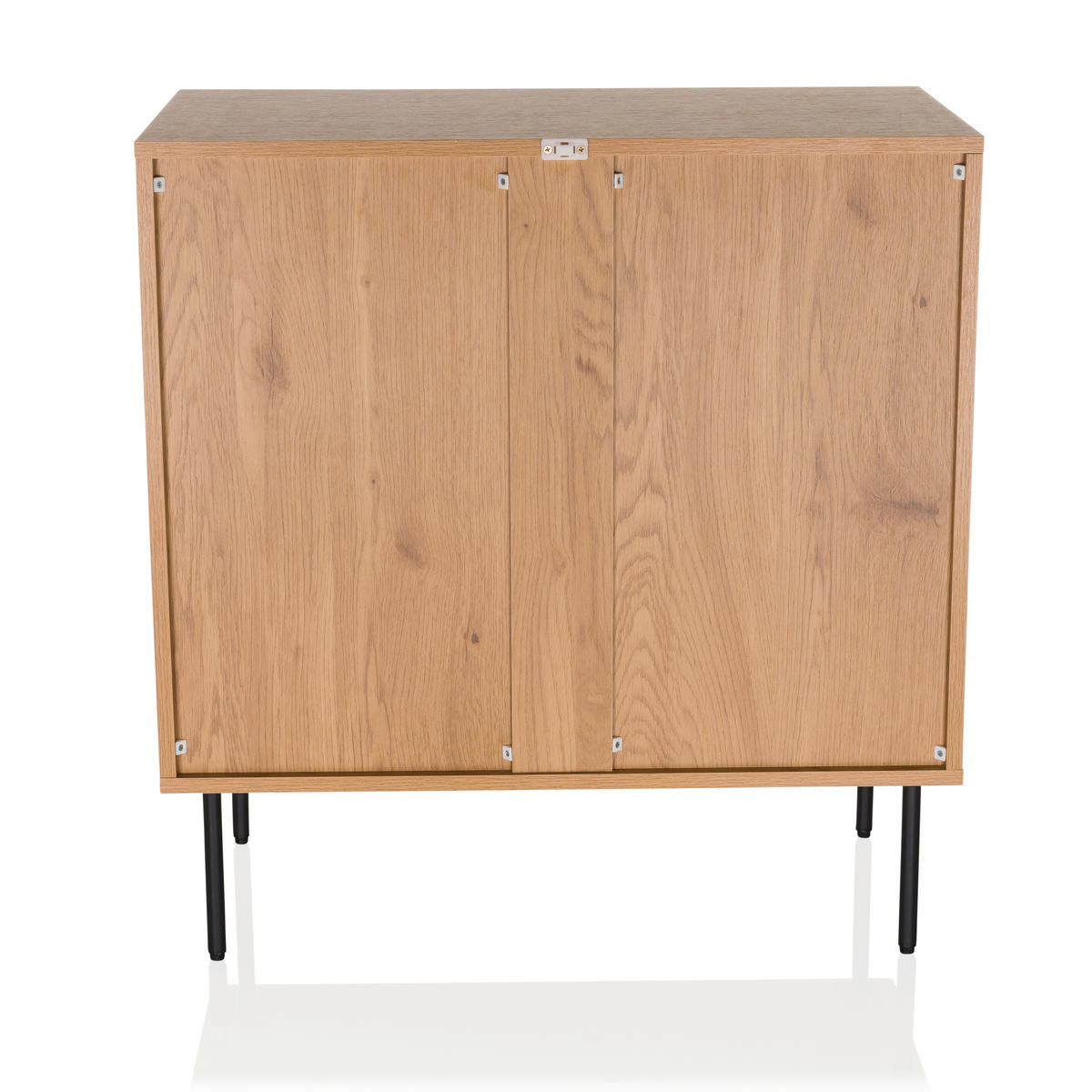 KOMMODE  in 80/85/40 cm  - Eichefarben/Schwarz, MODERN, Holzwerkstoff/Metall (80/85/40cm) - MID.YOU