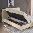 BOXBETT 160/200 cm  in Creme  - Creme/Schwarz, Design, Holz/Holzwerkstoff (160/200cm) - Xora