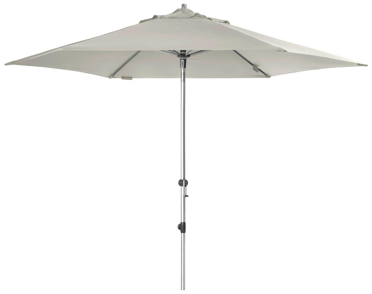 SONNENSCHIRM 320 cm Hellgrau  - Hellgrau/Alufarben, Basics, Textil/Metall (320cm) - Doppler