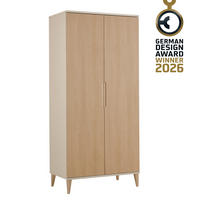 BABYKLEIDERSCHRANK Jonte Eichefarben, Beige  - Eichefarben/Beige, Basics, Holzwerkstoff (95/207/56cm) - Paidi