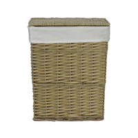 KÔŠ NA BIELIZEŇ, prírodná farba - prírodná farba, Basics, drevo/textil (38/48/28cm) - Ambia Home