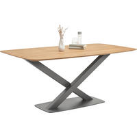 ESSTISCH in Holz, Metall 180/100/77 cm  - Eichefarben/Anthrazit, Natur, Holz/Metall (180/100/77cm) - Bert Plantagie