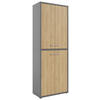 AKTENSCHRANK Eiche Grau, Hickory  - Grau/Hickory, MODERN, Holz/Holzwerkstoff (78,1/215,4/40cm) - Novel