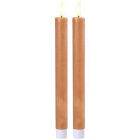 SVIEČKA S LED DIÓDOU  - svetlohnedá, Basics, plast/prírodné materiály (2,2/24,5cm) - Ambia Home