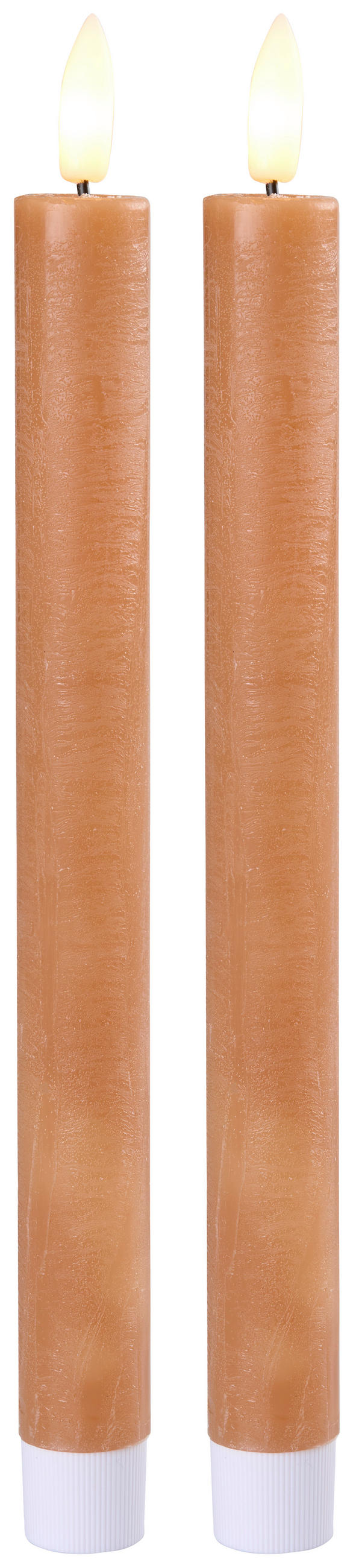 SVIEČKA S LED DIÓDOU  - svetlohnedá, Basics, plast/prírodné materiály (2,2/24,5cm) - Ambia Home