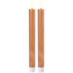 KERZE MIT LED 2,2/24,5 cm  - Hellbraun, Basics, Naturmaterialien/Kunststoff (2,2/24,5cm) - Ambia Home