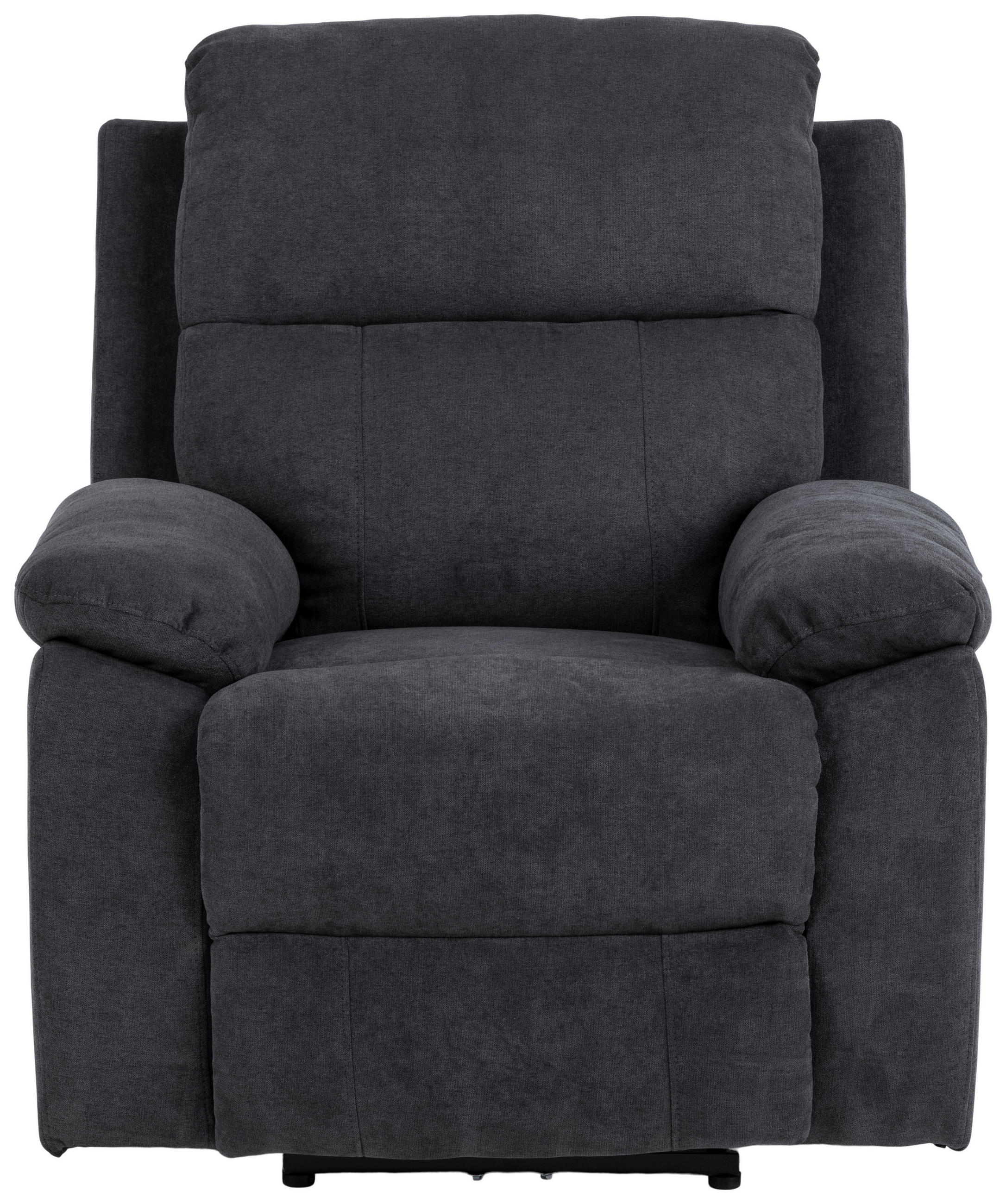 FERNSEHSESSEL Chenille Dunkelgrau  - Dunkelgrau/Schwarz, KONVENTIONELL, Textil/Metall (89,5/98/95cm) - Carryhome