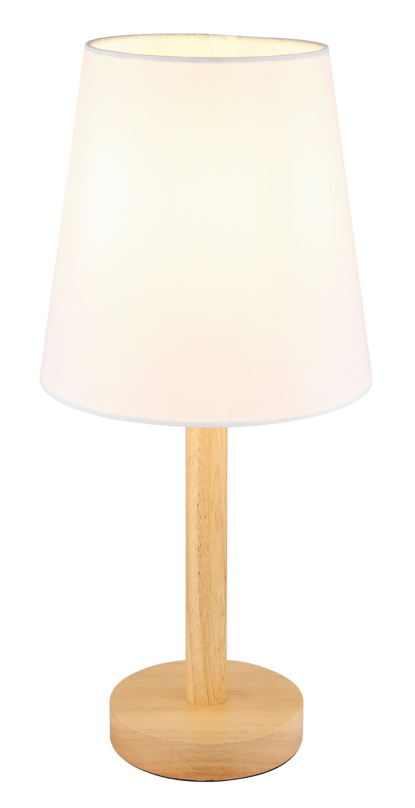 TISCHLEUCHTE 20/45 cm   - Weiß/Braun, Basics, Textil/Metall (20/45cm)