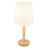STOLNÍ LAMPA, E14, 20/45 cm  - bílá/hnědá, Basics, kov/textil (20/45cm)