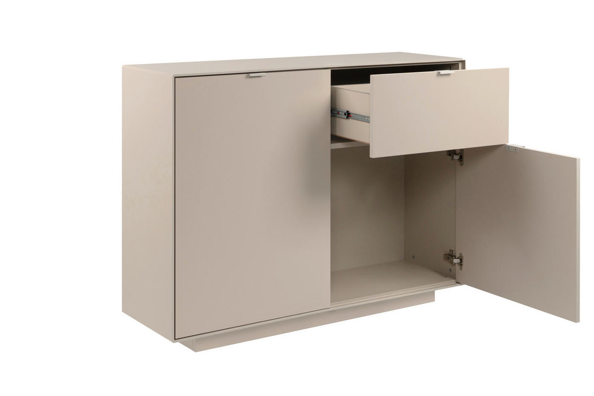 KOMMODE Sofia  in 120/90/37,5 cm  - Sandfarben, Design, Holzwerkstoff/Kunststoff (120/90/37,5cm) - MID.YOU