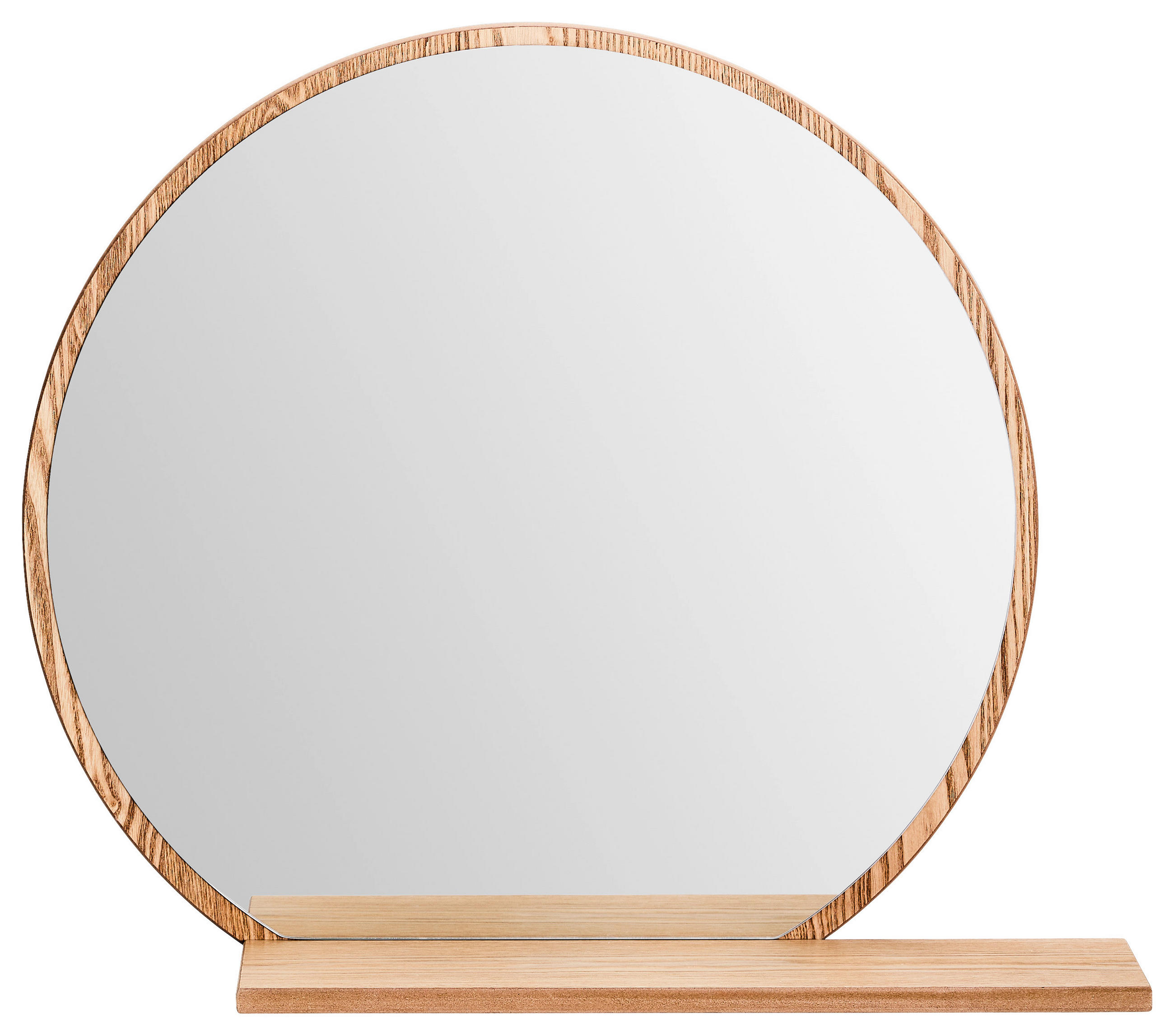 WANDSPIEGEL  - Eichefarben, Design, Glas/Holzwerkstoff (65/56/17cm) - Xora