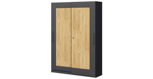 AKTENSCHRANK Hickory - Hickory, Basics, Holzwerkstoff (160/220,5/42,6cm) - Moderano