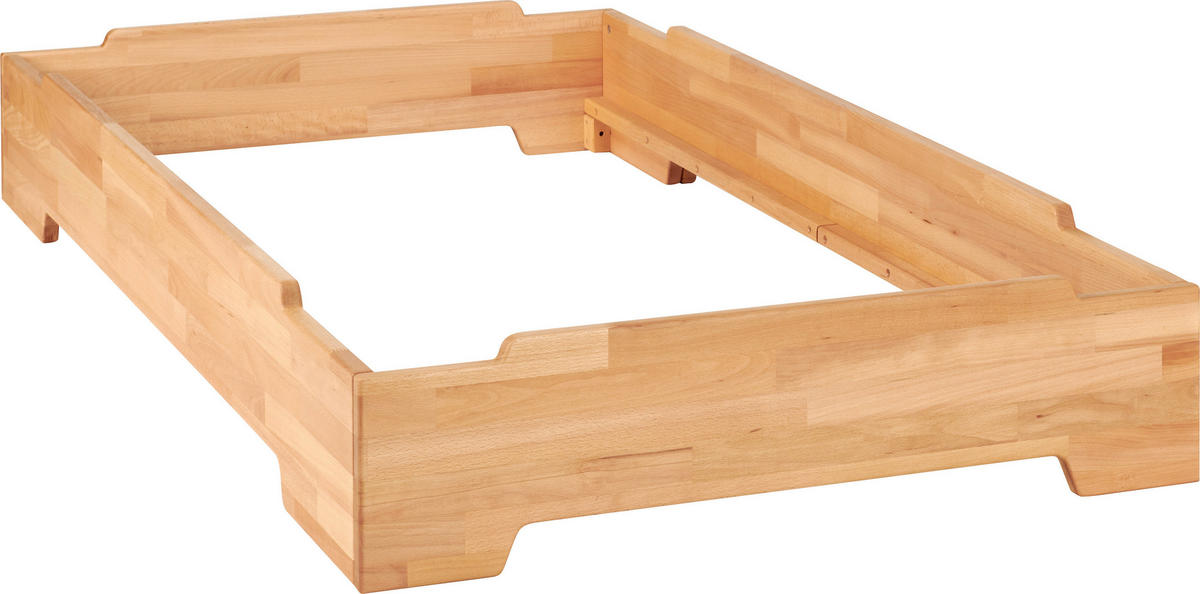 STAPELBETT  90/200 cm  Kernbuche  - Kernbuche, Natur, Holz (90/200cm) - MID.YOU