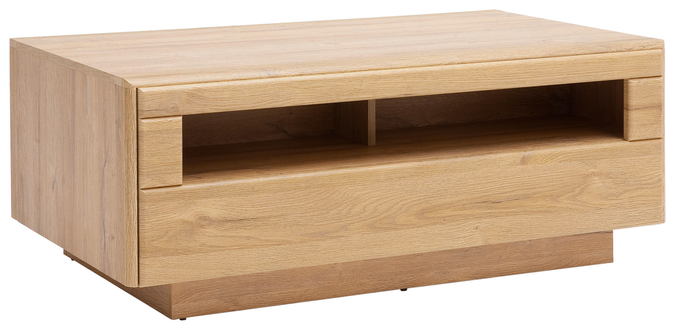 COUCHTISCH in Holzwerkstoff 115/70/45 cm  - Eichefarben/Silberfarben, KONVENTIONELL, Holzwerkstoff/Metall (115/70/45cm) - Cantus