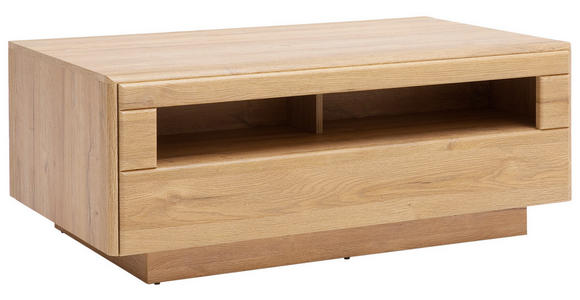 COUCHTISCH 115/70/45 cm rechteckig Eichefarben - Eichefarben/Silberfarben, KONVENTIONELL, Holzwerkstoff/Metall (115/70/45cm) - Cantus