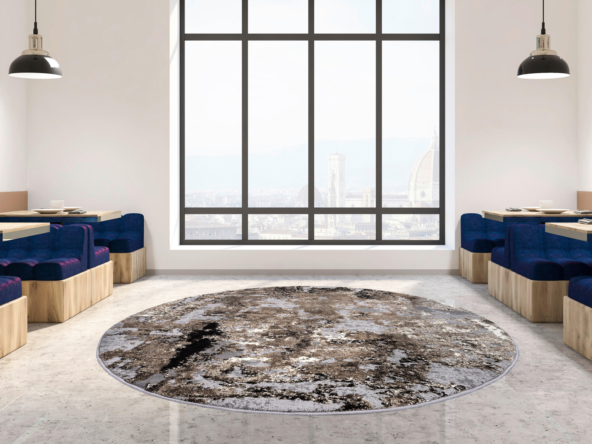 WEBTEPPICH 160 cm Timeline Quantum Braun, Beige  - Beige/Braun, Design, Textil (160cm) - Novel