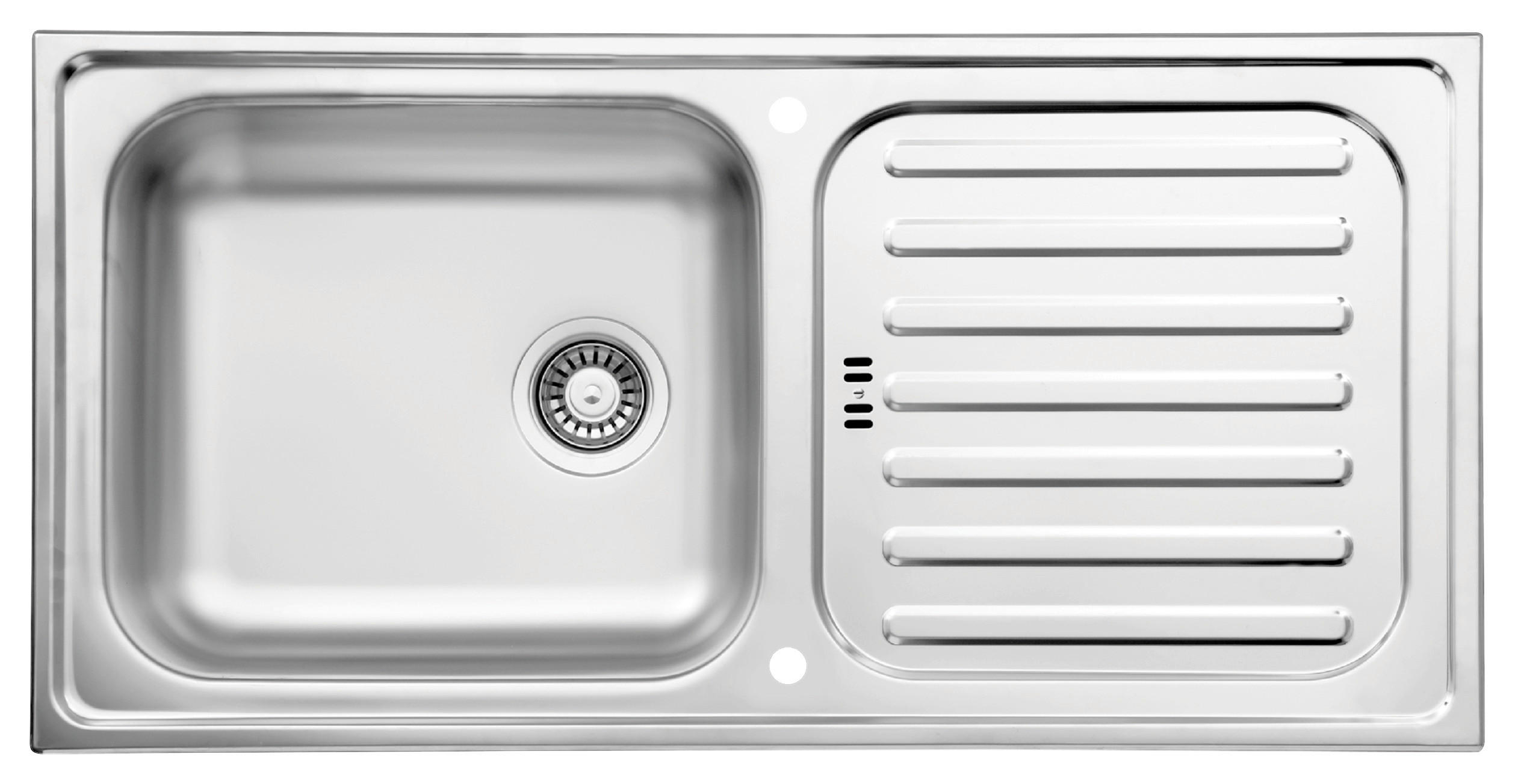 SPÜLE 17503101000500100-80  - Edelstahlfarben, Basics, Metall (100/17,5/50cm) - Respekta