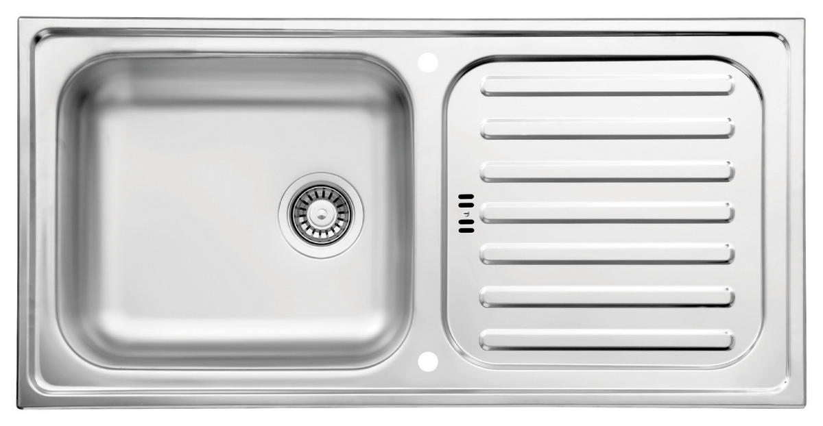 SPÜLE 17503101000500100-80  - Edelstahlfarben, Basics, Metall (100/17,5/50cm) - Respekta