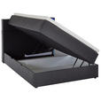 BOXSPRINGBETT 140/200 cm,  in Anthrazit  - Anthrazit/Schwarz, Design, Holz/Textil (140/200cm) - Xora