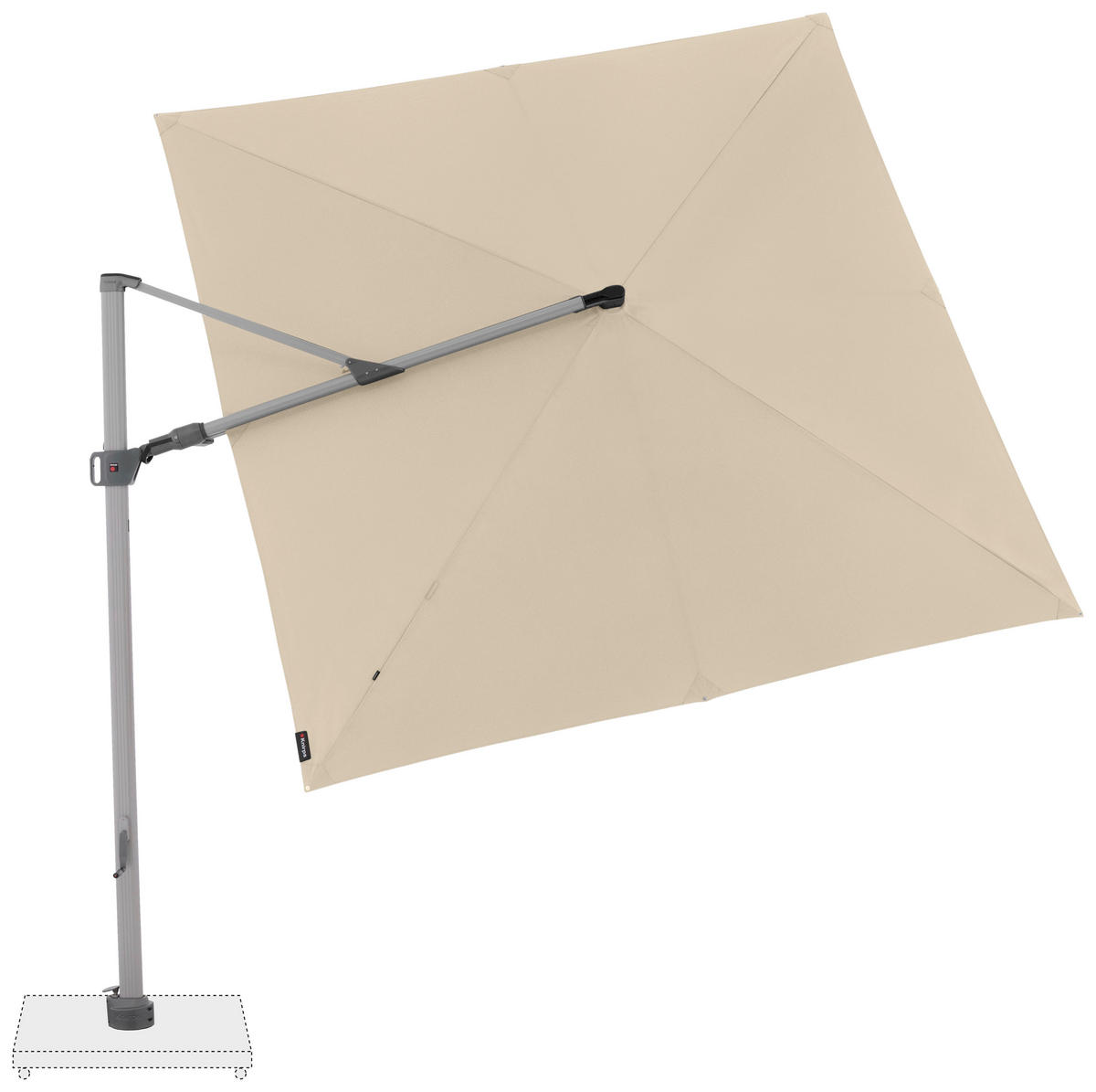 AMPELSCHIRM 275 cm Beige  - Beige/Silberfarben, KONVENTIONELL, Textil/Metall (275/275cm) - KNIRPS