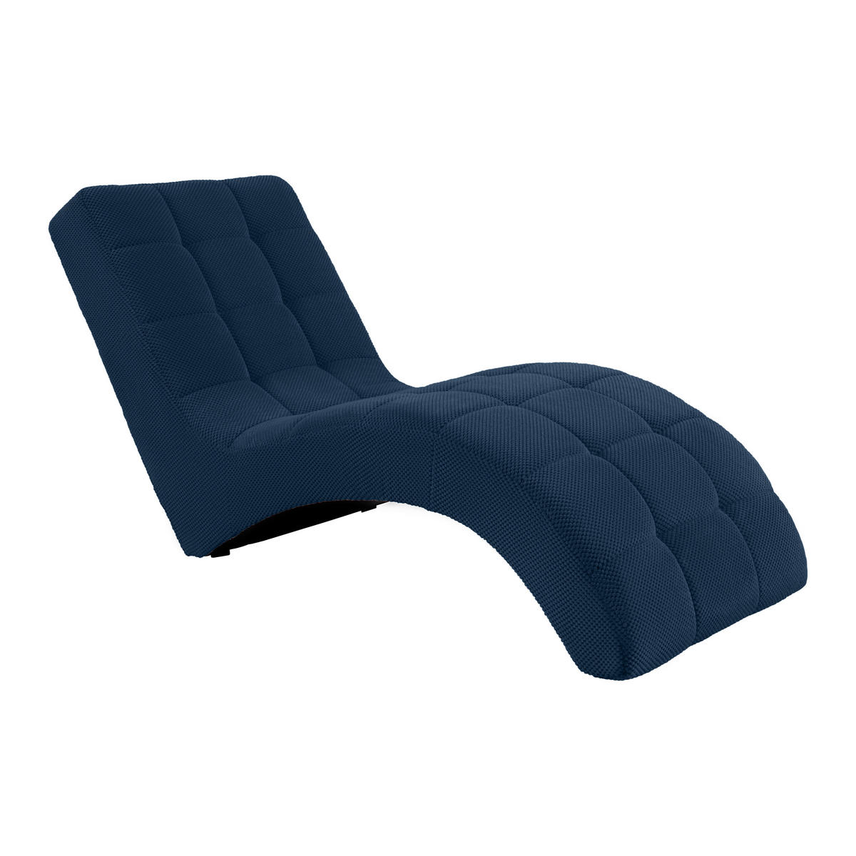 LIGGFÅTÖLJ i vävt tyg mörkblå  - svart/mörkblå, Modern, textil/plast (68/80/167cm) - MID.YOU