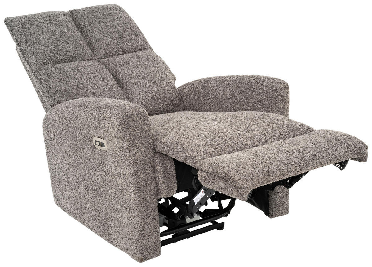 RELAXFÅTÖLJ i metall, textil grafitfärgad  - grafitfärgad/svart, Design, metall/textil (75/110/88cm) - Livetastic