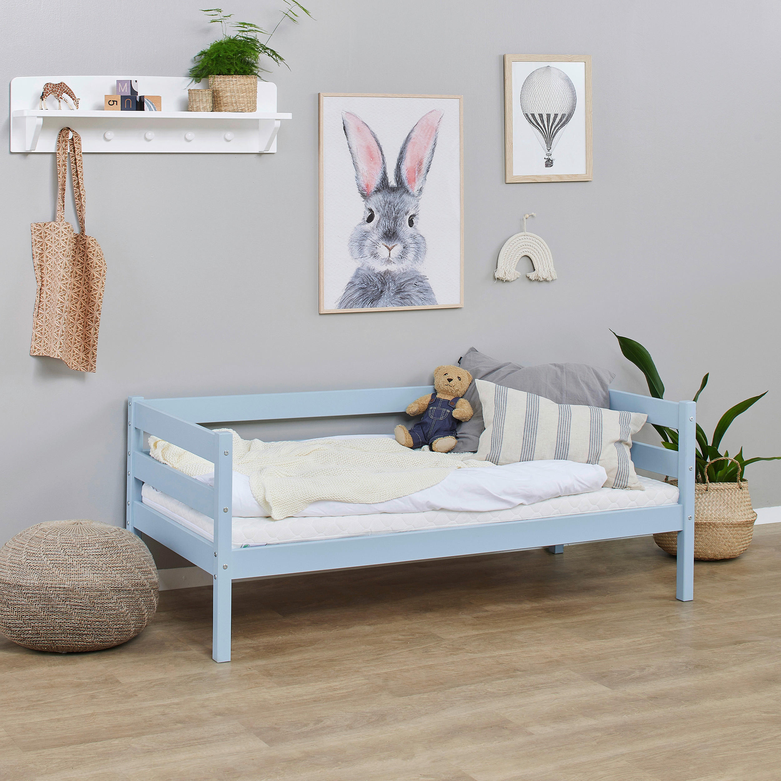 KINDER-/JUNIORBETT - Blau, MODERN, Holz (70/160cm) - MID.YOU