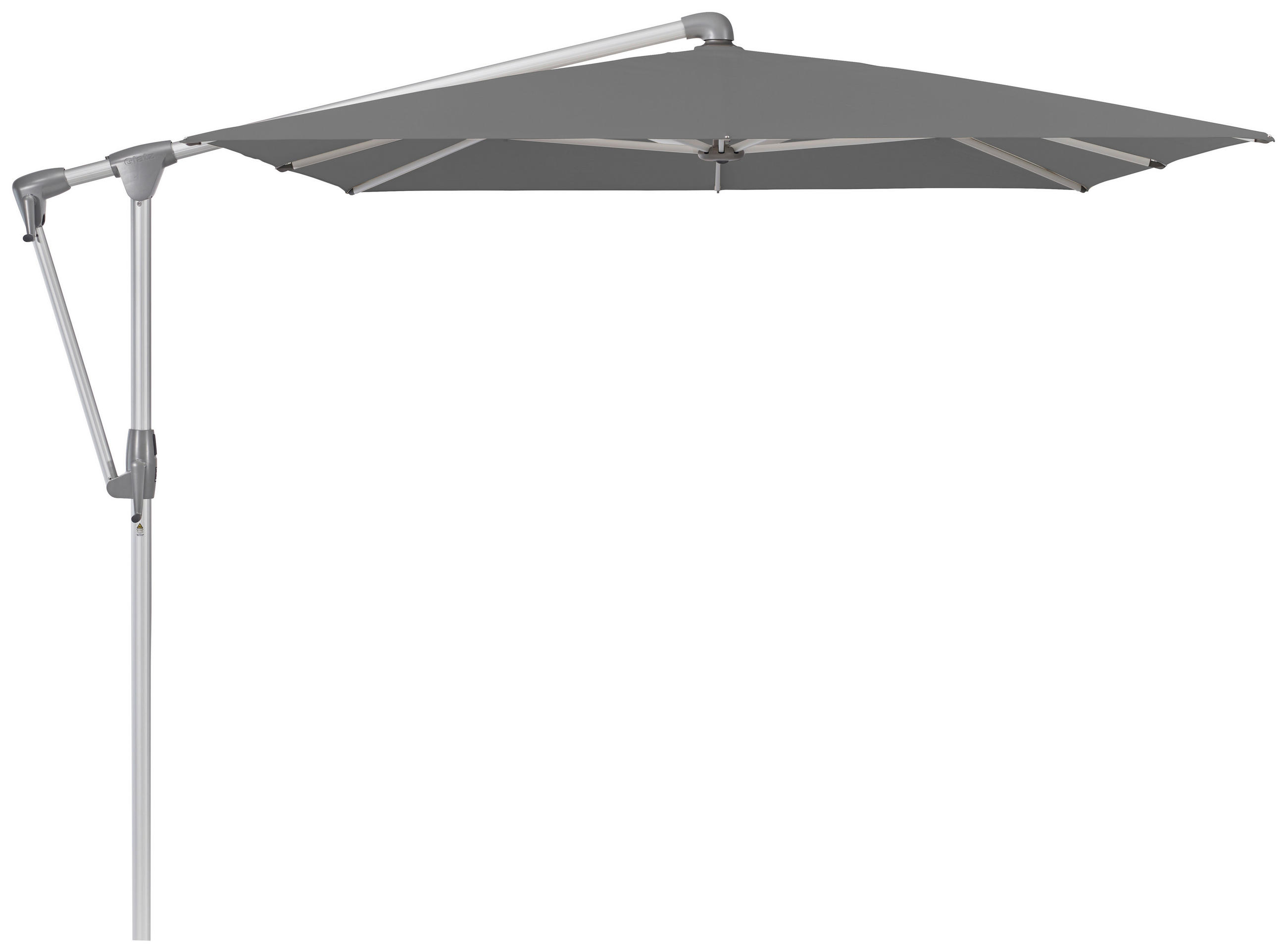 AMPELSCHIRM 300 x 240 cm Anthrazit  - Anthrazit/Silberfarben, Design, Textil/Metall (300/240cm) - Glatz