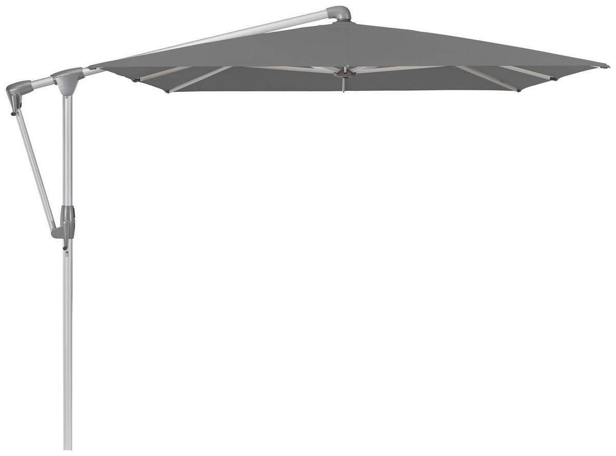 AMPELSCHIRM  300/240 cm  - Anthrazit/Silberfarben, Design, Textil/Metall (300/240cm) - Glatz