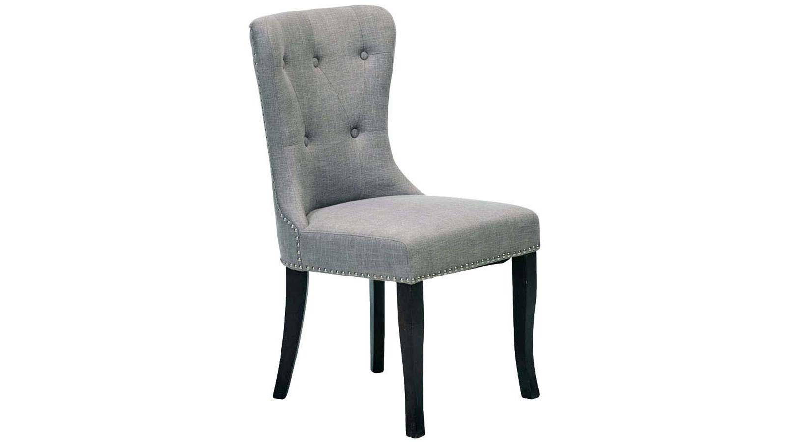STOL  - grå/svart, Design, metall/trä (51,5/94/63cm)