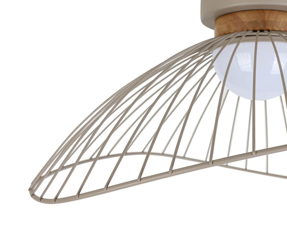 DECKENLEUCHTE 45/43/22,5 cm  - Sandfarben/Naturfarben, Trend, Holz/Kunststoff (45/43/22,5cm) - Collett's Monde