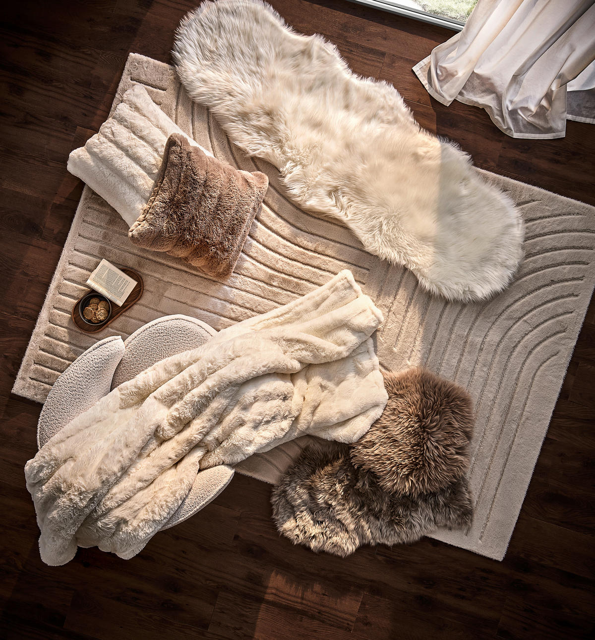 SCHAFFELL 50/80 cm  - Natur, Fell/Textil (50/80cm) - Linea Natura