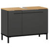WASCHBECKENUNTERSCHRANK 80/59/34 cm  - Eichefarben/Graphitfarben, MODERN, Holzwerkstoff/Metall (80/59/34cm) - Xora