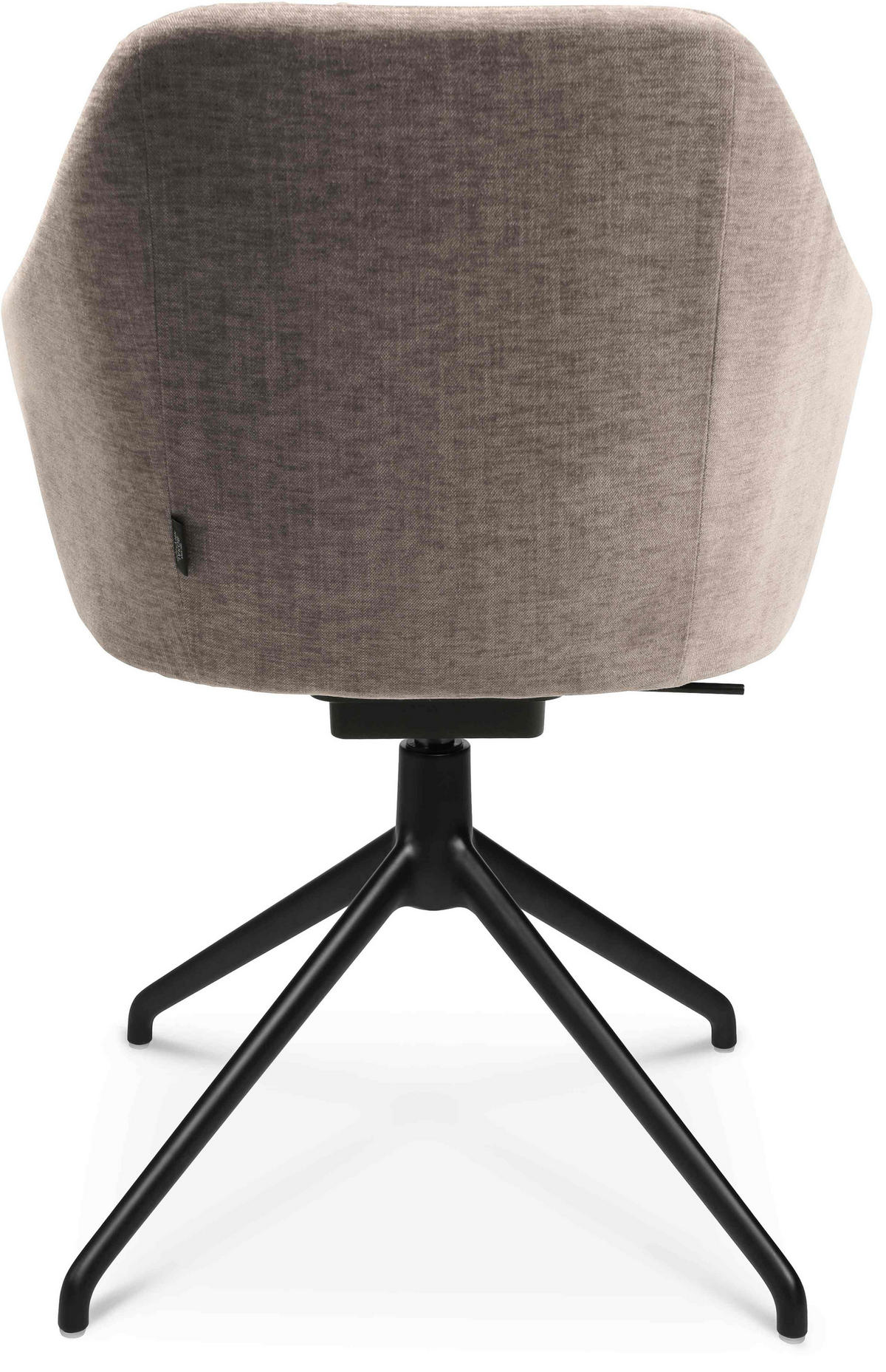 ARMLEHNSTUHL  in Aluminium Velours  - Ecru/Schwarz, Design, Textil/Metall (58/81,5-84,5/60cm) - Johann Jakob